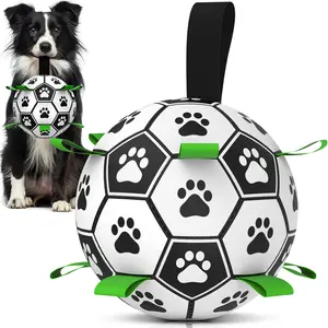 Herding  dogs balls  durable dog Soccer ball Interactive Training Ball with 9 Grab tabs for outdoor & water play, perfect gift for pets
