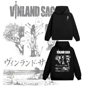 Vinland Saga Hoodie, Sweatshirt, T-Shirt 2 Sided - Epic Manga Artwork Featuring Sword and Viking Battle Scenes, Perfect for Anime and Manga Enthusiasts, Unisex Hoodie for Adventure Lovers and Norse Mythology Fans Menswear Sweaters Tops Underwear Pullover