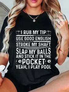 100% Cotton Funny Pool Player Billiard Gift For Men Women Game Lovers T-Shirt