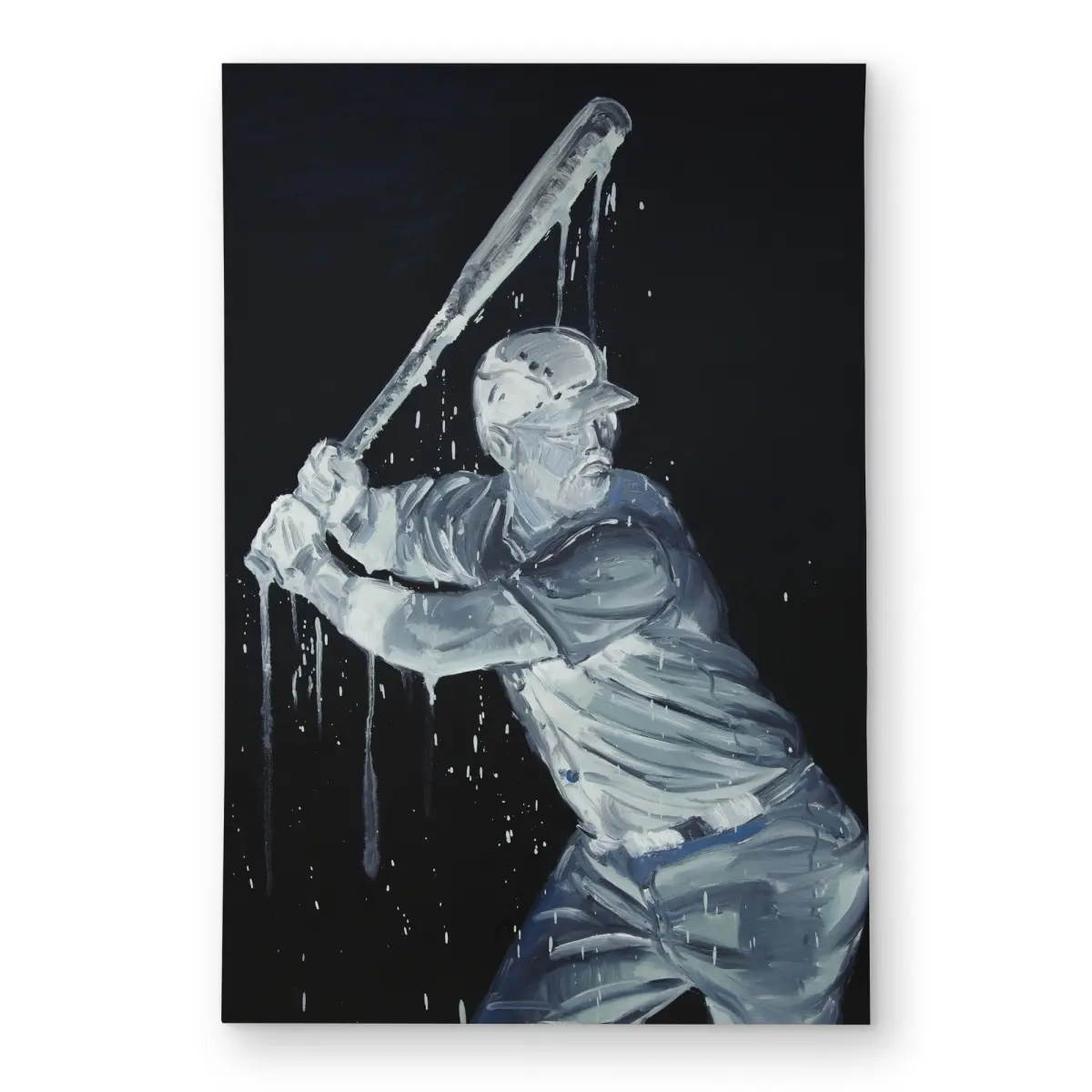 360 Stand Durable Stain-Resistant 2' x 3' Rectangle Baseball Sports Decorative Rug, Blue Printed Outdoor Patio Textile for Man Cave Home Decor, Patio Rug, Game Nights