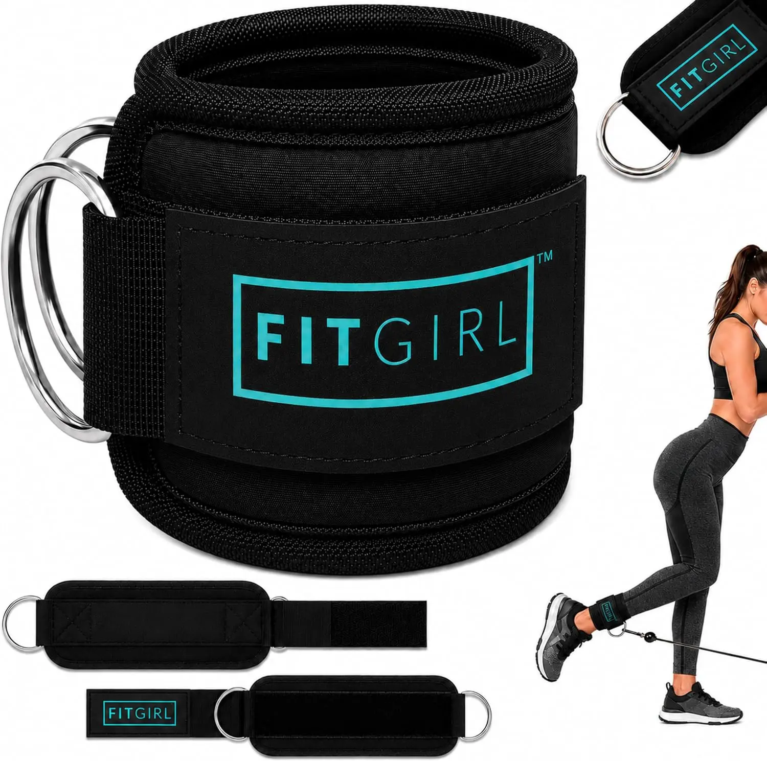 Ankle Strap for Cable Machine – Premium Padding and Comfort for Cable Exercise Machines, Cable Exercise Attachment for Home & Gym, Glute Workouts - Kickbacks, Leg Extensions, Hip Abductors