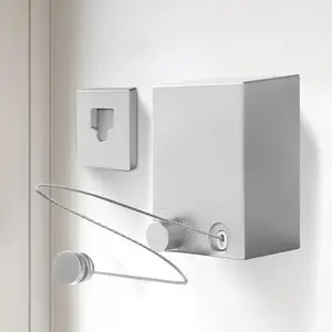 Retractable Clothesline, Retractable Clothesline Outdoor, Stainless Steel Travel Clothesline, Not Sagging, Suitable for Balconies, Courtyards, Laundry Rooms, RVs, Yachts, etc