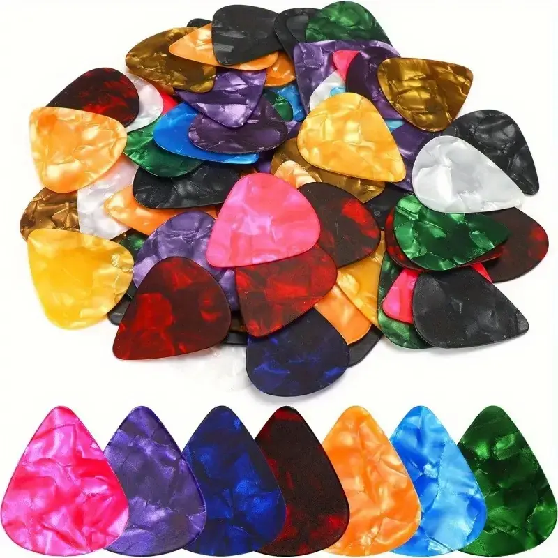 10/20/30 Piece Colorful Heart Shaped Guitar Picks Sets, Variety Package, Vibrant Metal and Dye Design, Unique Patterns, Durable Guitar Player Picks, Multiple Colors, Guitar Accessories, Music Accessories, Instrument Accessory
