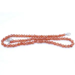 ST120-FCNECK2: Sunstone Necklace 5-6mm FC Rounds