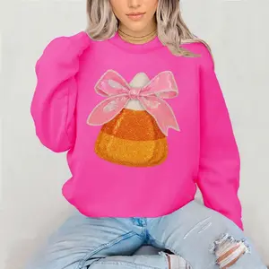 Glitter Candy Corn Crewneck Sweatshirt Gildan Everyday Style Shirtsleeve love casual comfortable super soft relaxed fit unisex Sizing womenswear Streetwear  vintage Crewneck Printed Loose Graphic TopHad