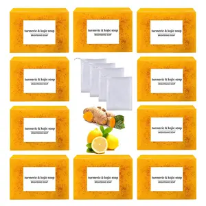 Lemon Turmeric KojicAcid SoapLemon Kojic Acid Soap BarTurmeric Soap BarKojic Acid SoapDark Spot Remover for Face Facial Skincare Radiant Comfort Cleansing Cleanser turmeric soap bar Body Wash