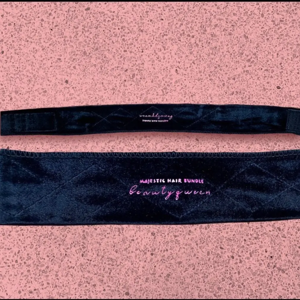 Soft Velvet Headband with Adjustable Velcro Closure for Fashion and Comfort