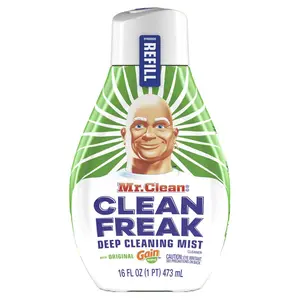Mr. Clean Freak Multi-Surface Liquid Cleaner Refill Bottle - 16 fl oz, Original Gain Aroma, Mist Activation, 6-Pack Household Refill Container (Model 1000648)