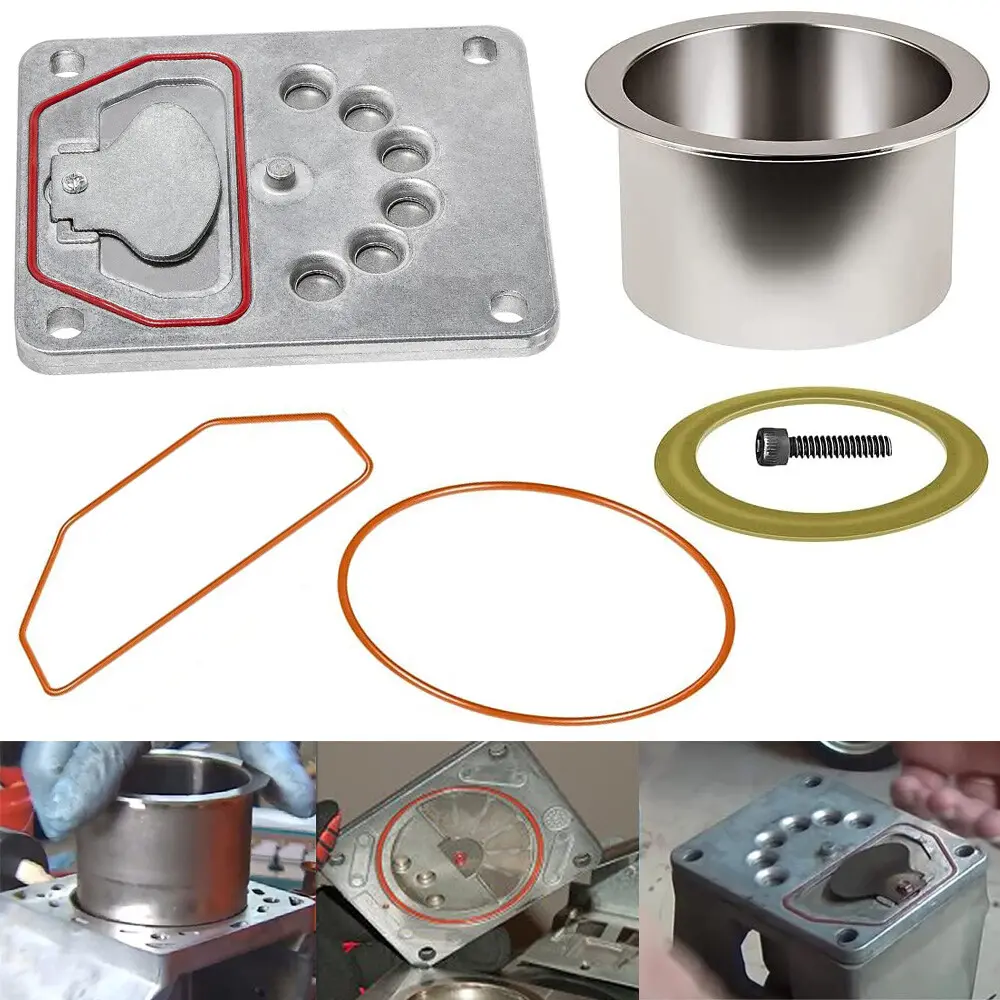 K-0650 Air Compressor Cylinder Sleeve & Ring + ZAC0032 Valve Plate for Craftsman