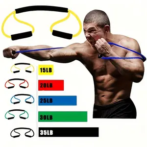 8-Shaped Boxing Tension Belt Rubber Resistance Band for Men Women Outdoor Gym Karate Boxing Yoga Pilates Training Workout Accessories Equipment