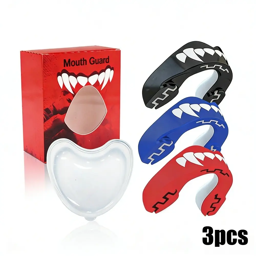 Anti-chipping Mouth Guard with Upper and Lower Dental Protection (Includes Storage Case), Easily Reshapeable, Mouthguard Molding, Mouthguard For Teeth, Suitable for All Contact Sports (Universal Size), Mouthpiece