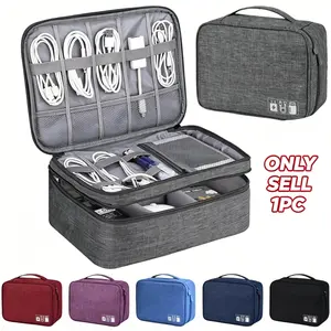 Travel Cable Storage Bag Portable Waterproof Digital Electronic Storage Bag USB Data Cable Charger Plug Storage Cable Storagebag