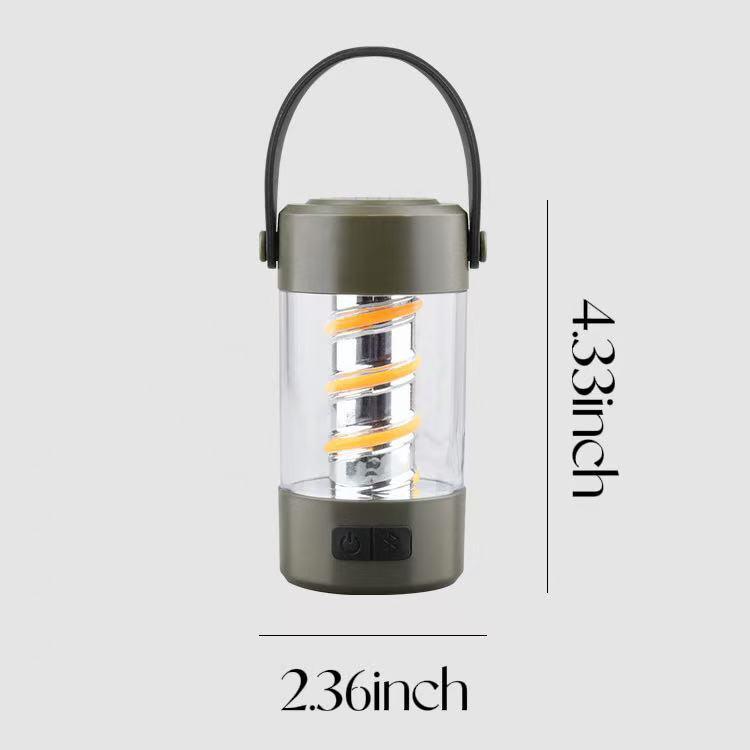 Rechargeable LED Hanging Camping Lantern, Ultra Bright Waterproof Camping Light Strip with Bluetooth Speaker, Portable Emergency Flashlight, Solar Powered Dimmable Outdoor Lamp for Hiking, Camping, Backpacking,  Outdoor Emergency Use