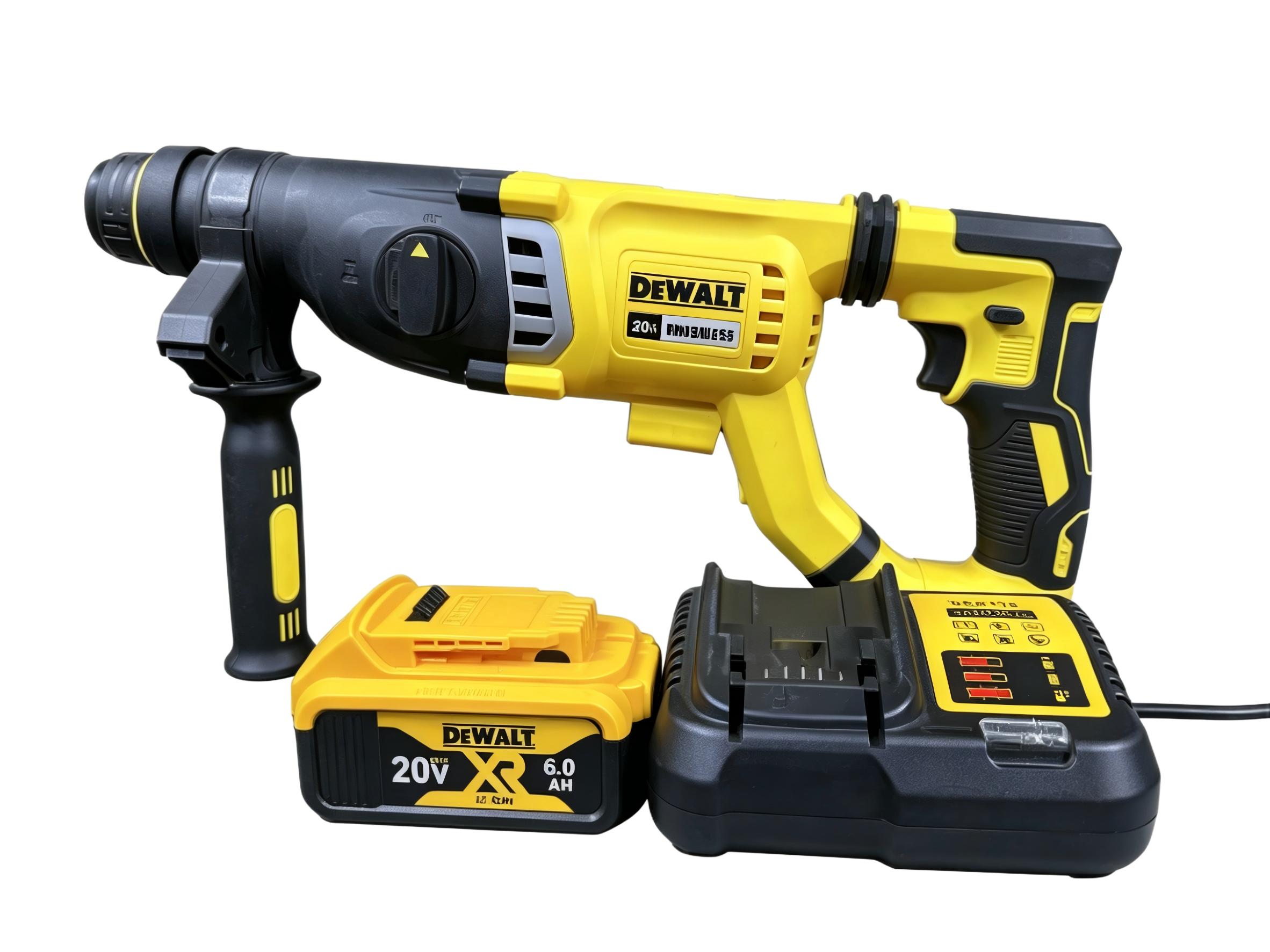 DEWALT DW263 20V Brushless Cordless Rotary Hammer Kit with 1 Battery and 1 Charger - High Impact Energy for Concrete, Brick and Stone Drilling, Ideal for Heavy Duty Construction and Demolition Tasks