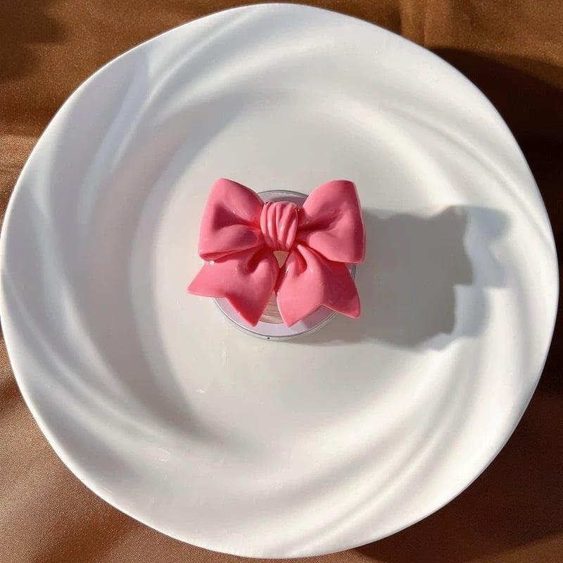 Cute Phone Grip Compatible with MagSafe Adapter Ring Included Magnetic Loop Grip and Phone Stand Cellphone Smartphone Wireless Charging Bracket Easy Install Secure Grip Hands-Free Use Pink Glitter