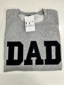DAD APPLIQUÉ EMBROIDERED SWEATSHIRT OR HOODIE - Perfect Father’s Day Gift for New Dads, Comfortable Stylish Versatile Wear with Appliqué Embroidery