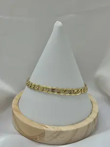 PULCERA CUBANA 19CM Gold-Plated Cuban Link Bracelet for Men and Women 19 Centimeters