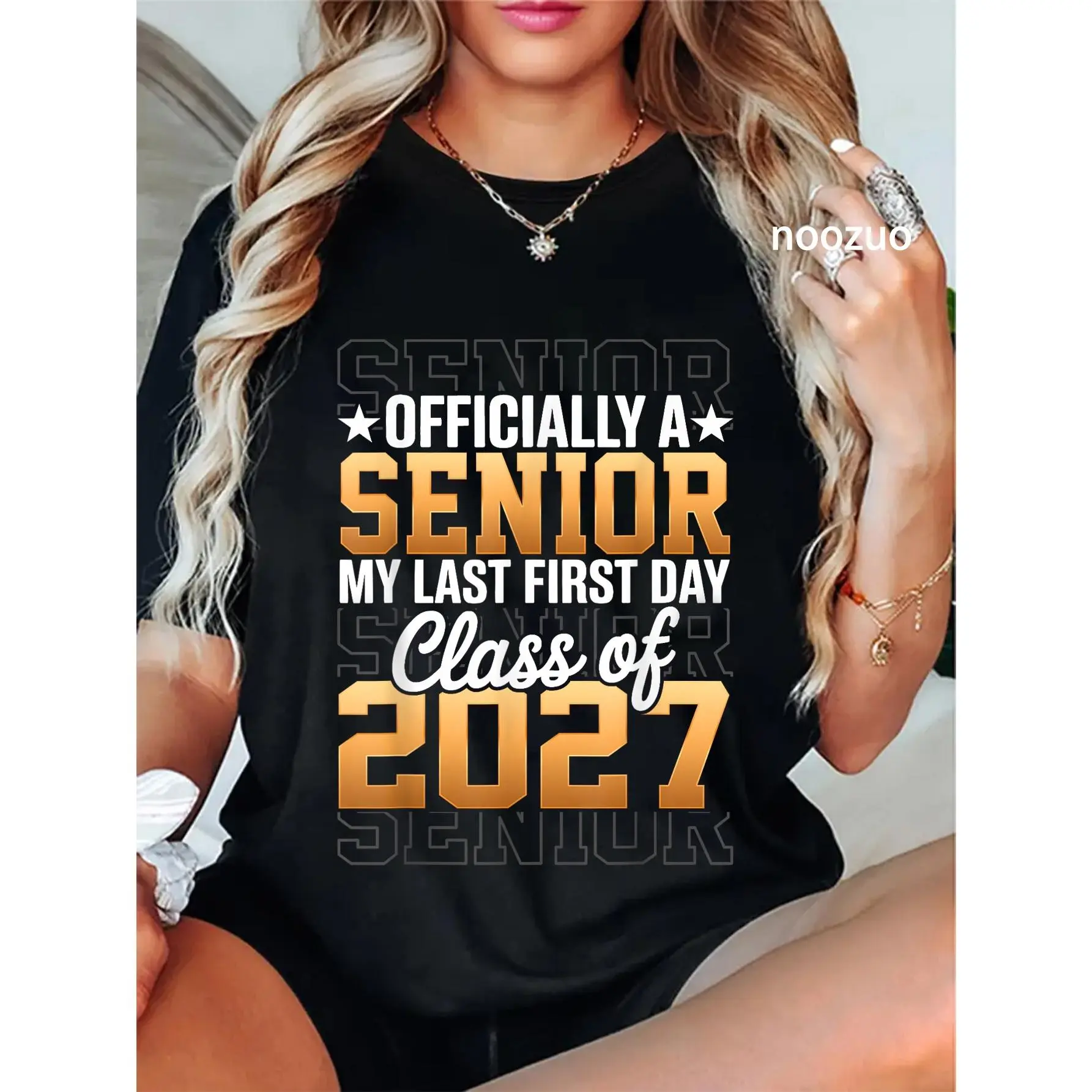 100% Cotton My Last First Day Senior 2027 Class of 2027 Graduation 2027 T-Shirt