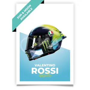 Valentino Rossi Moto GP Helmet Poster