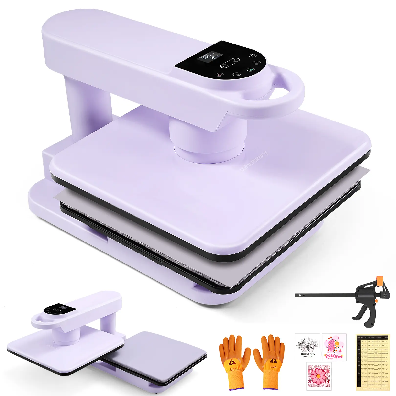 Swivel Auto Heat Press-Purple