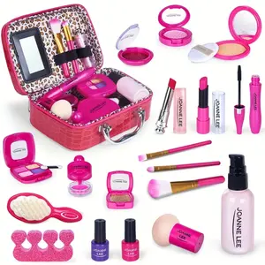 Simulated Makeup Kit for Girls, Play Makeup Set for  - Includes Cosmetic Bag for Birthdays and Christmas, Imaginary Makeup Fun for Toddlers and Little Girls Ages 3+ magic makeup