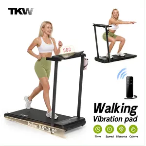 TKW Easy Storage Walking Vibration Pad P1,Vibration,Vibrating Plate, Remote Control Lightweight Under Desk Treadmills For Home & Office,Servo Motor Technology, 4 in 1 Portable Walking Pad Treadmill,Adjustable Incline, 300lbsWeight Capacity