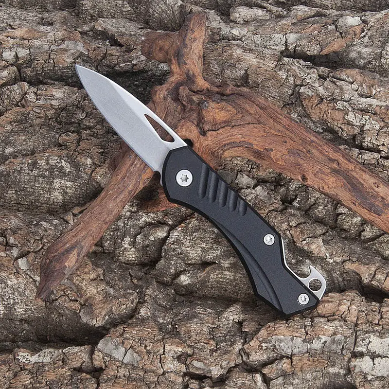 2-in-1 Multi-Folding Blade Pocket Knife, EDC Lightweight Tool with Bottle Opener, 1.7" Stainless Steel Blade, Aluminum Handle, Compact for Daily Use & Gifting, Lightweight Tools, Blade Pocket Knives