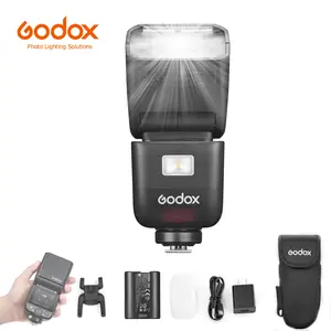 Godox V480 N V480-N TTL Flash, GN50 1/8000 HSS, 650 Full Power Flash, 1.7s Recycle Time, 2.4G Wireless, Built-in Modeling Light, 7.2V/2200mAh Li-ion Battery Touchscreen Speedlight