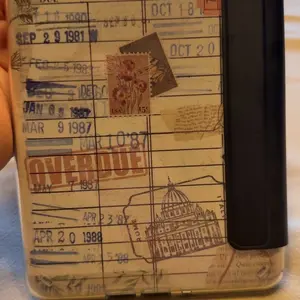 Library Card Bookish Kindle Insert for Clear Case – Aesthetic Book Lover Decor | Cozy Reading Accessory