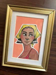 Black Woman Art Print - Watercolor & Ink