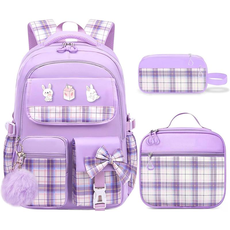 School Backpacks for Girl - 5 count Cute Girls Backpack with Lunch Box ...