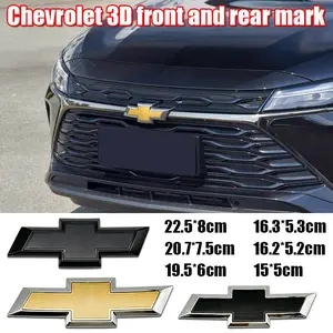 3D Car Emblem Sticker Set, Car Decals, Front & Rear Chevrolet Logos, Metal Texture Badge Upgrade Accessories, Fits Chevy Models