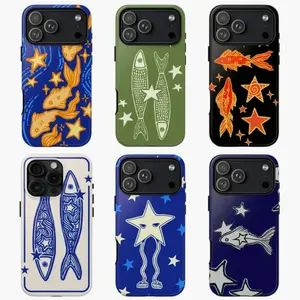 [MAGSAFE AVAILABLE] Retro Ocean Phone Case Fish Star Marine Style Compatible with iPhone 11, 12, 13, 14, 15, 16, 17 – check our available sizes
