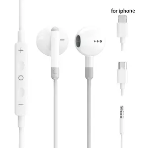Wired Earphones With Lightning Connector For iPhone, 1 Count Stereo Sound In-ear Headphone, Wired Earbuds