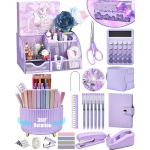 21 count  Desk Organizers and Accessories With Mesh Desk Organizer and 360?Rotating Pen Holder and a Lot of Office  Office Supplies Beautifully Presented in a  Box