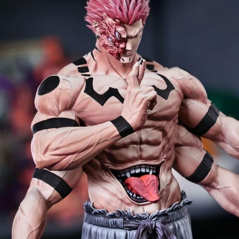 Jujutsu Kaisen Curse King Ryomen Sukuna Figure Model, Figurine, Desktop Statue Decoration Ornament, Boxed Collectible Trendy Doll, Cool Anime Toy, 12.2 Inches, Ideal for Birthday Gifts and Holiday Presents