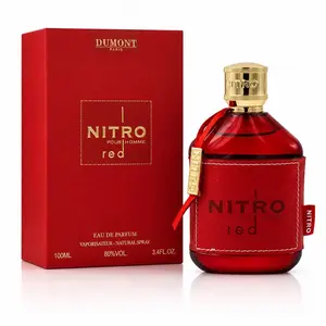 Dumont Nitro Red Pour Homme Eau De Parfum 100ml Long-Lasting Men's Cologne, Men's Fragrances with Grapefruit, Mandarin, Mint, Spices, Lavender, Jasmine, Amber, Tonka Bean, Cedarwood, Vetiver