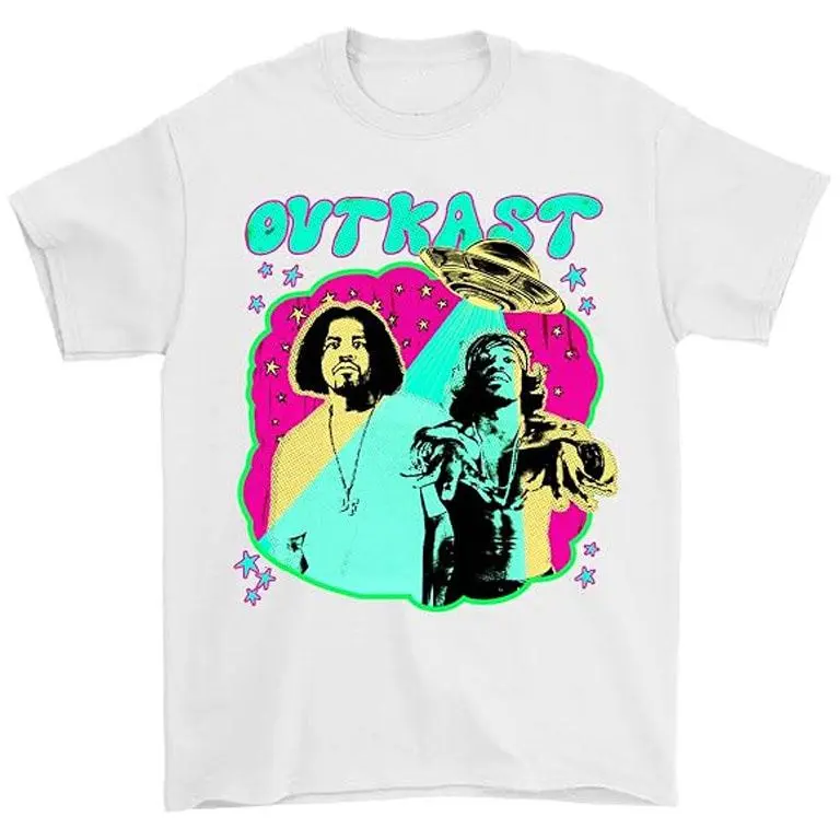 Outkast Unisex Adult Spaceship Cartoon Tee Shirt