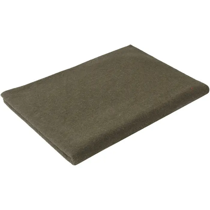 Olive Drab Soft Cozy Fire Retardant Wool Throw Blanket - Low Flame Spread Rate, Static Resistant, Standard 62in x 82in Size for Home Use, Fire Retardant Blanket, Soft Cozy Throw