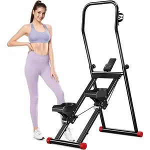 Stair Stepper for Home Gym Exercise, Compact Folding Cardio Exercise Climber for Full-Body Workout, Vertical Climber Machine, Extended Step Range