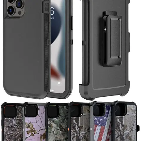 Rugged Defender Case For Apple iPhone 12 / 12 Pro / 12 Pro Max / Shockproof Heavyduty Protection cover With Belt Clip Phonecase Protector  Protective Casing