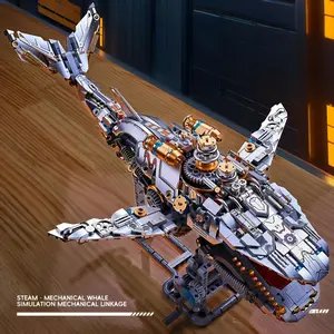 1300 pieces, Whale, Mecha style, Building blocks, High-quality ABS blocks, Gift t13 action figure, Assembly Kit Figures, Block Set Figures