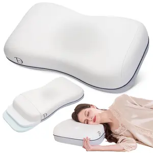 Dorefox Cervical Pillow for Cozy Sleep, Odorless Ergonomic Contour Memory Foam, Orthopedic Bed Pillow Neck Support Non-Collapse Design Hypoallergenic for Side mellow adapt king