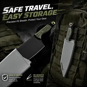 No More Struggling With Dull Knives – Ultra Sharp Stainless Steel Cleaver Knife Easy Cut Meat Bone Vegetable Comfort Grip Handle stockman damascus pocket multi-functional
