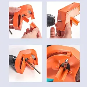 4-in-1 Portable Drill Sharpener, 1 Set Multipurpose Drill Grinding Tool, Durable Multi-purpose Drill Sharpener for Chainsaws Drill Hand Tools
