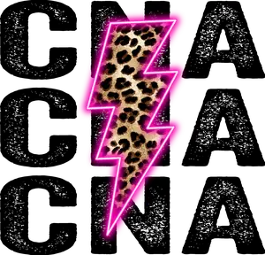 8.5x11 CNA neon leopard lightning bolt sublimation transfer ready to press