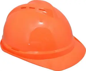 MSA Safety Vented Shell Work Hard Hat - ANSI Type I Class C, 4-Point Ratchet Suspension, Plastic Polyethylene, Hi-Viz Orange, 6-1/2 to 8 Size Range, Model 10034026