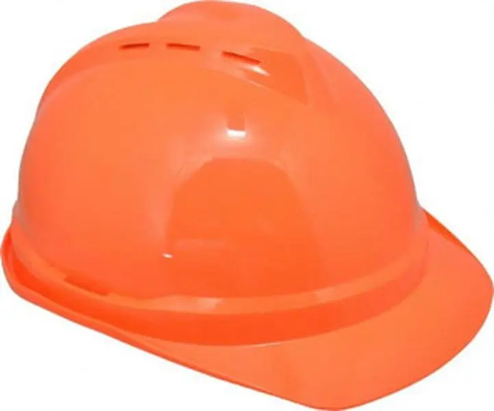 MSA Safety Vented Shell Work Hard Hat - ANSI Type I Class C, 4-Point Ratchet Suspension, Plastic Polyethylene, Hi-Viz Orange, 6-1/2 to 8 Size Range, Model 10034026