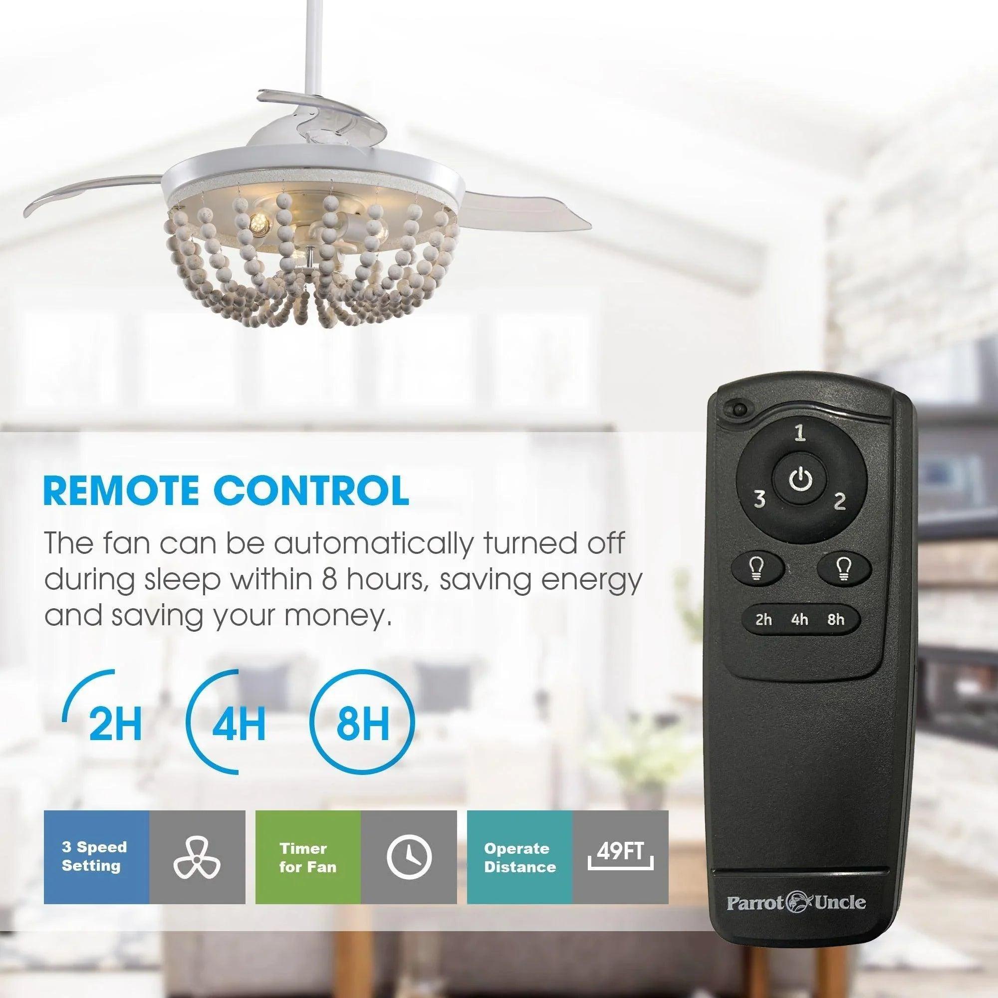 42" Huang Farmhouse Ceiling Fan with Wooden Beads & Integrated Lighting 42" Huang Farmhouse Ceiling Fan with Wooden Beads & Integrated Lighting