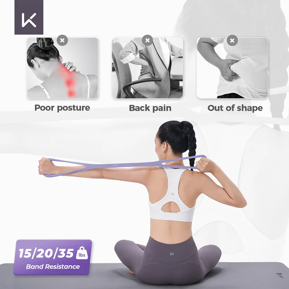 KEEP 8-Shaped Resistance Band, Elastic Band for Home Fitness, Stretch Leg Arm Strength Training Band, Exercise Equipment for Home Gym, Yoga,SummerVibes